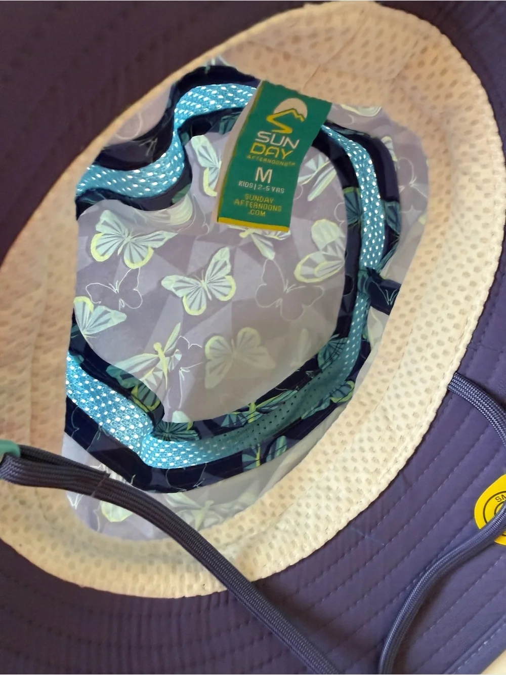 Sunday Afternoons Kids Navy/Purple/Teal Butterfly Sun Bucket Hat